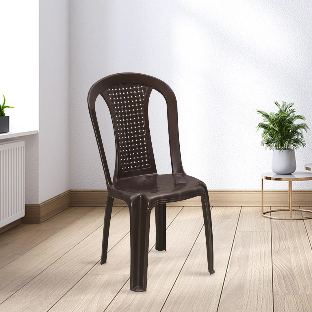 Plastic Armless Chair (Weather Brown)