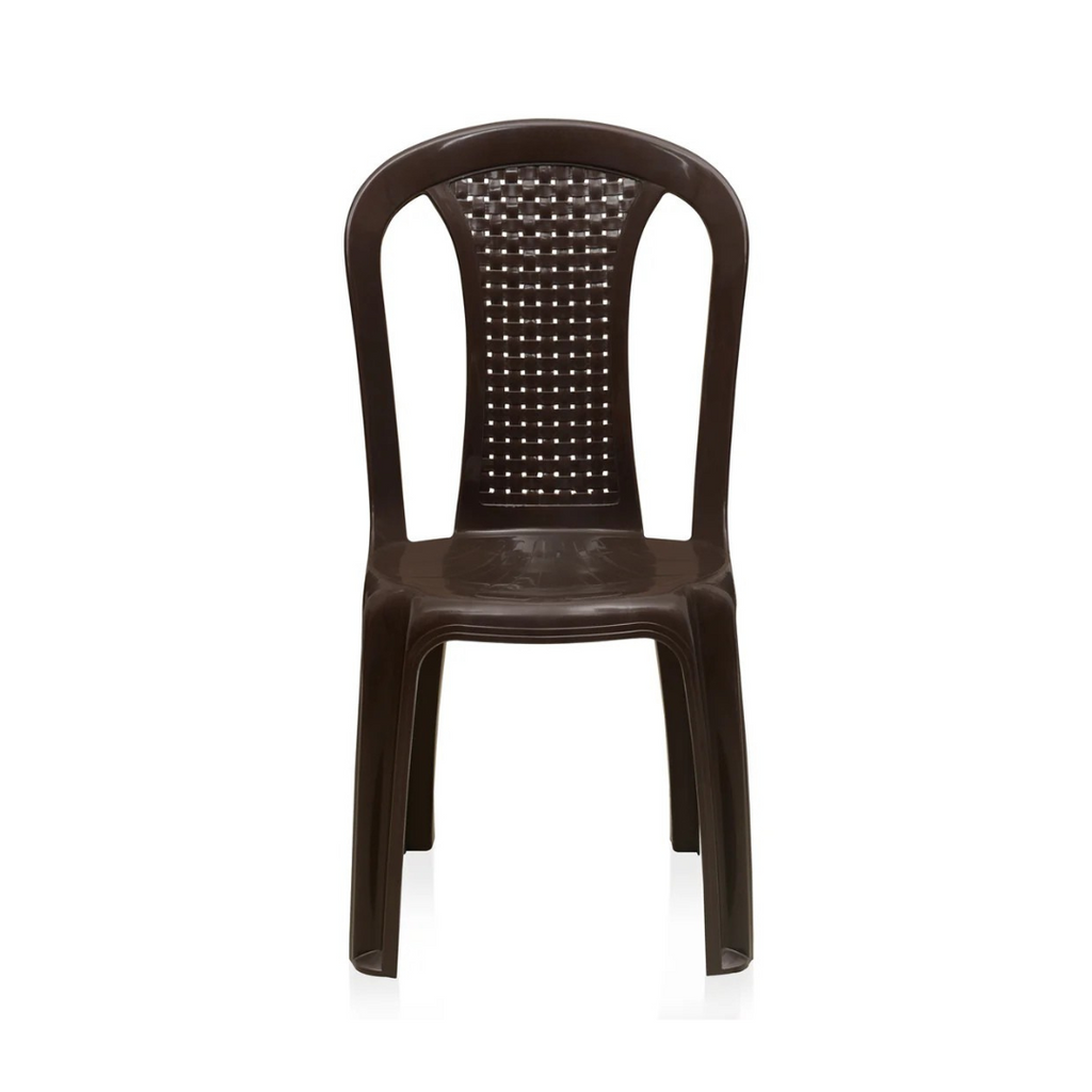Plastic Armless Chair (Weather Brown)