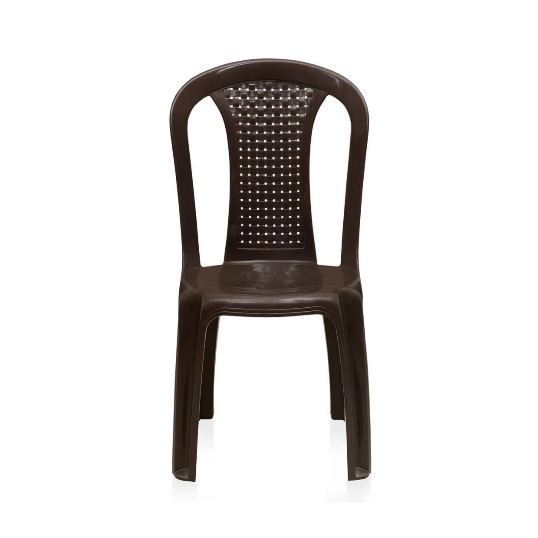 Plastic Armless Chair (Weather Brown)