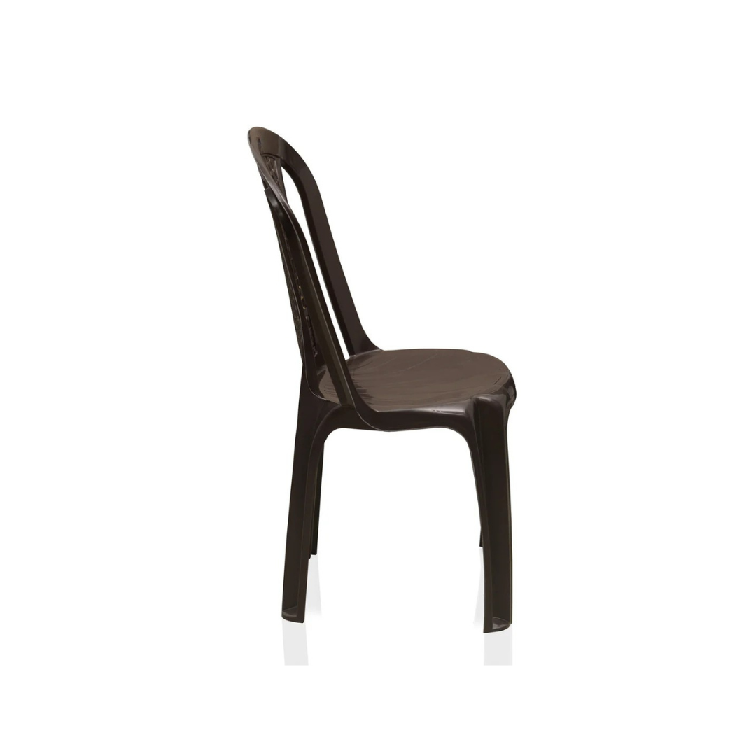 Plastic Armless Chair (Weather Brown)