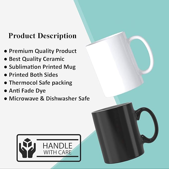 Customized/Personalized Photo On Coffee Mug/Cup For Gift - White Ceramic Mugs, 325 ML
