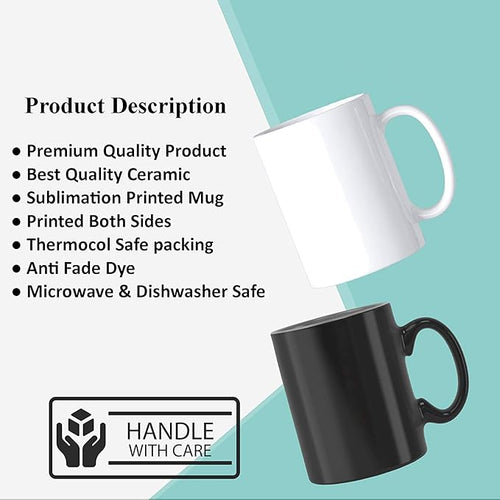 Customized/Personalized Photo On Coffee Mug/Cup For Gift - White Ceramic Mugs, 325 ML